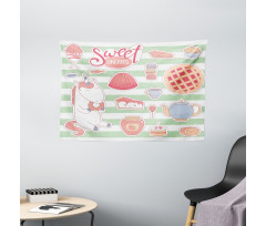 Unicorn Deserts Wide Tapestry