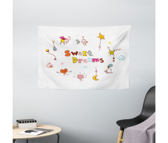 Doodle Stars Toys Wide Tapestry