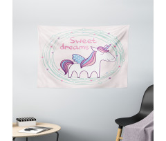 Magic Unicorn Wide Tapestry
