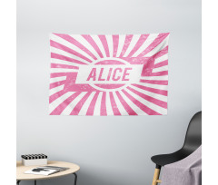 Pink Color Grunge Look Wide Tapestry