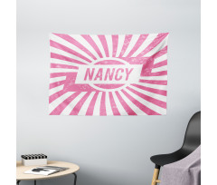 Popular Name in Pink Wide Tapestry