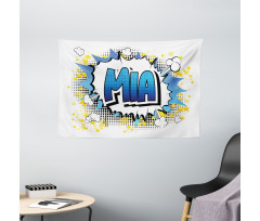 Feminine Name Comic Art Wide Tapestry