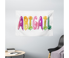 Father's Joy Girl Name Wide Tapestry