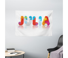 Puzzle Style Letters Wide Tapestry