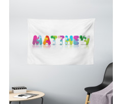 Colorful Baby Name Wide Tapestry