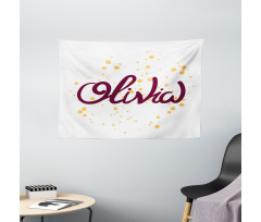 Traditional Girl Name Wide Tapestry