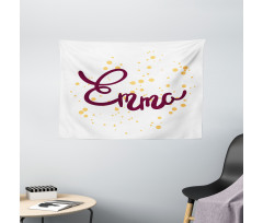 Girl Name Curved Font Wide Tapestry