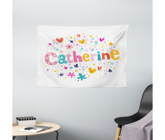 Colorful Alphabet Wide Tapestry