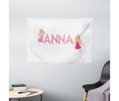 Nursery Themed Lettering Wide Tapestry
