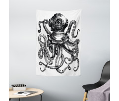 Vintage Diver Animal Tapestry