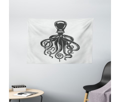 Contemporary Sea Animal Wide Tapestry
