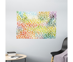Funky Floral Colorful Wide Tapestry