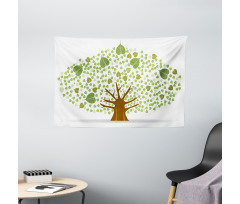 Fig Bodhi Leaves Wide Tapestry