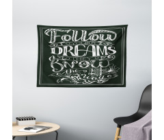 Vintage Motivation Wide Tapestry