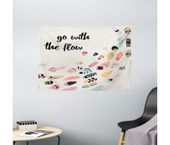 Go with the Flow Words Wide Tapestry