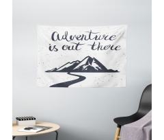 Mountain and Road Wide Tapestry