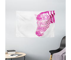 Animal Head Vibrant Wide Tapestry
