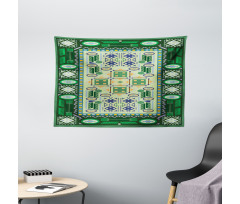 Oriental Shapes Pattern Wide Tapestry