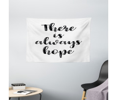 Hand Lettering Slogan Wide Tapestry