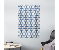 Rhombuses and Flowers Tapestry