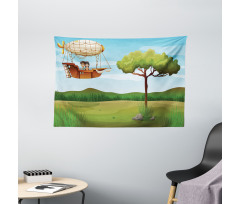 Fantasy Explorer Boy Wide Tapestry