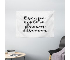 Brush Calligraphy Dream Wide Tapestry