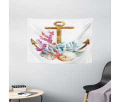 Watercolor Starfish Wide Tapestry