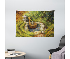 Water Basin Lantern Wide Tapestry