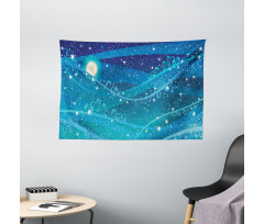 Full Moon Open Sky Wide Tapestry