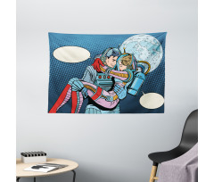 Astronaut Couple Love Wide Tapestry