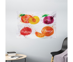 Peach Raspberry and Plum Wide Tapestry