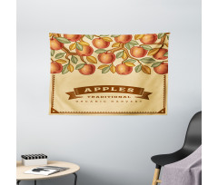 Vintage Apple Harvest Wide Tapestry