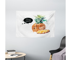 Sketch Hawaii Pineapple Wide Tapestry