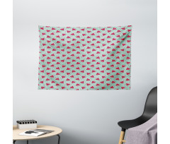 Pop Art Watermelon Slices Wide Tapestry