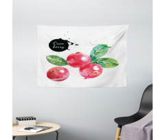 Aquarelle Cranberries Wide Tapestry