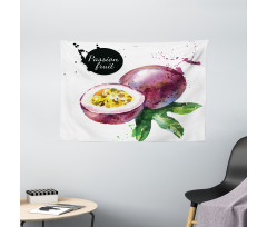 Watercolor Exotic Design Wide Tapestry