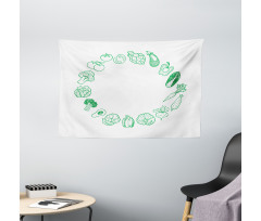Eat More Organic Wide Tapestry