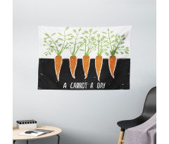 Growing Carrots Wide Tapestry