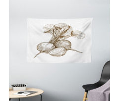 Vintage Beet Wide Tapestry