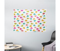 Smiley Heart Wide Tapestry