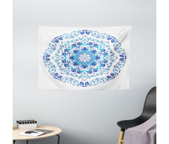 Rich Floral Ornamental Wide Tapestry
