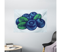 Vintage Blueberry Wide Tapestry