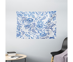 Porcelain Pattern Wide Tapestry