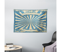 Retro Circus Tent Wide Tapestry
