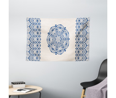 Folk Gypsy Boho Motif Wide Tapestry