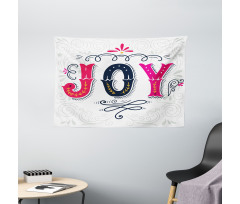 Retro Style Calligraphy Art Wide Tapestry