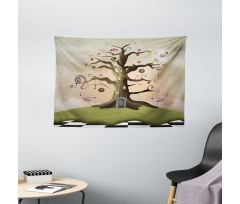 Ornamented Leafless Bole Wide Tapestry