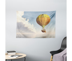 Striped Hot Air Balloon Wide Tapestry
