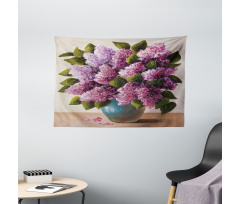 Lilac Bouquet Artwork Wide Tapestry