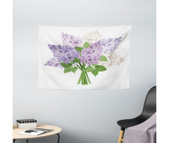 Posy of Meadow Flowers Wide Tapestry